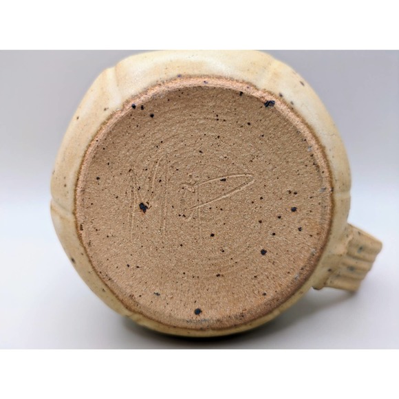 Vintage Signed Studio Pottery Stoneware Pitcher and Vase Matte Speckle Glaze - Picture 7 of 8